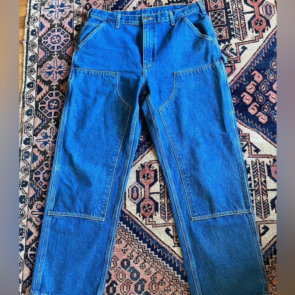 Vintage carhartt denim jeans dungaree fit